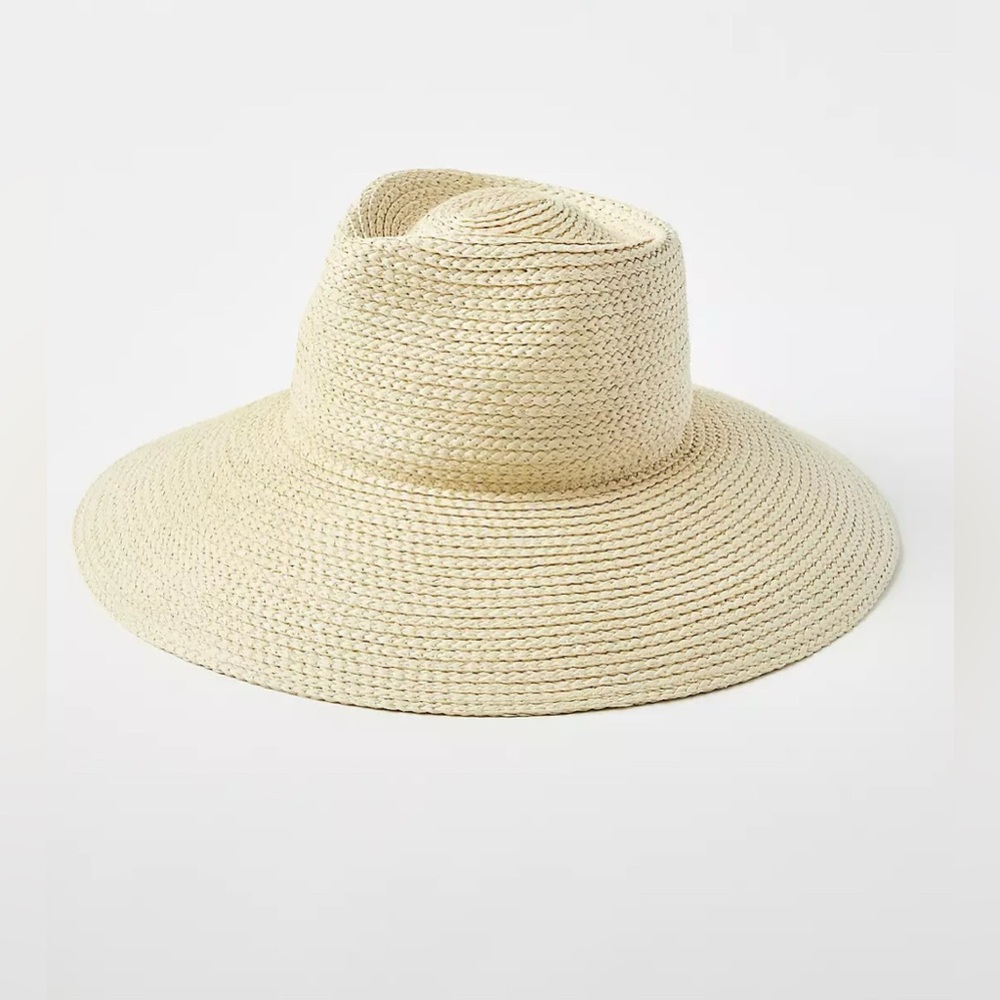 LOFT wide brim straw hat.